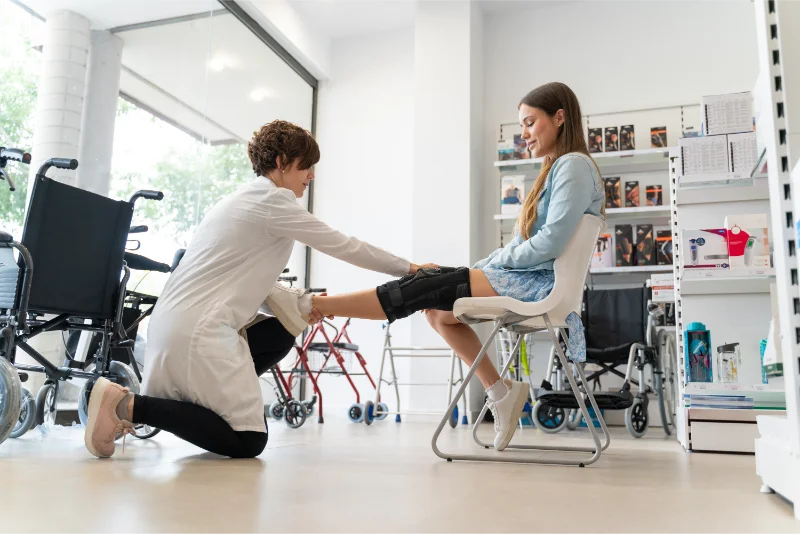 Medical provider discussing symptoms and treatment recommendations